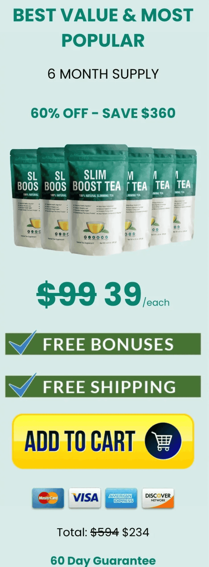 Buy  Slimboosttea 6 Pouches